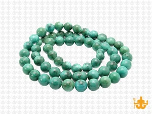 6mm Green Turquoise Round Beads 15.5" stabilized [6d22]