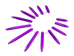 20~50mm Purple Magnesite Egyptian Stick Graduated Beads 13pcs per set [t431p]