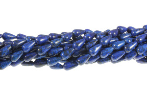 8x15mm Lapis Magnesite Teardrop Beads 15.5" [t462l]