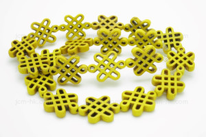 15x20mm Yellow Magnesite Knot Beads 15.5" [t474y]