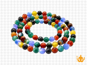 6mm Mix Agate Round Beads 15.5" dyed [6d29]