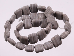 12mm Matte Zebra Agate Puff Square Beads 15.5" natural [s5d43-12m]