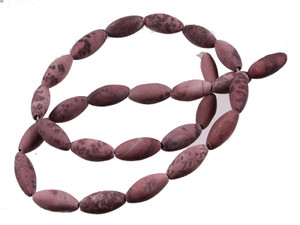 6x16mm Matte Leopard Skin Rice Beads 15.5" natural [s2b41-6m]