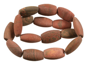 15x28mm Matte Country Agate Rice Beads 15.5" natural [s63m]