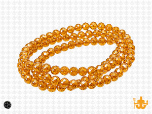 4x3mm Topaz Glass Faceted Rondelle about 15.5" [uc1a12]