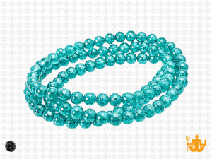 4x3mm Blue Zircon Glass Faceted Rondelle about 15.5" [uc1a27]