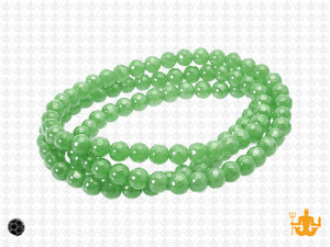 4x3mm Green Opal Quartz Faceted Rondelle Beads 15.5" synthetic [uc1b3]