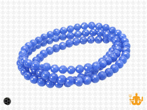 4x3mm Blue Opal Quartz Faceted Rondelle Beads 15.5" synthetic [uc1b4]