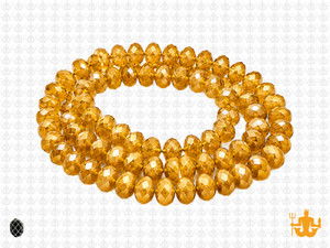 6x4mm Topaz Glass Faceted Rondelle about 15.5" [uc2a12]
