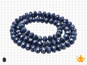 6x4mm Metallic Gray Glass Faceted Rondelle about 15.5" [uc2a15]