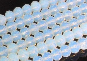 6x4mm Opalite Faceted Rondelle Beads 15.5" synthetic [uc2a43]