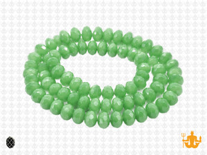 6x4mm Green Opal Quartz Faceted Rondelle Beads 15.5" synthetic [uc2b3]