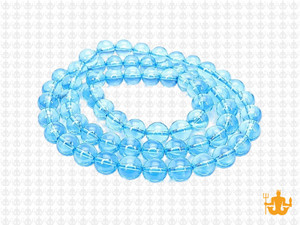 6mm Aquamarine Round Beads 15.5" synthetic [6a34]