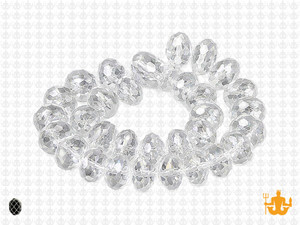 10x8mm Glass Faceted Rondelle Beads 15.5" [uc4a1]