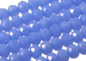 10x8mm Blue Opal Quartz Faceted Rondelle Beads 15.5" synthetic [uc4b4]