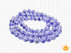 6mm Blueberry Quartz Round Beads 15.5" synthetic [6a42]