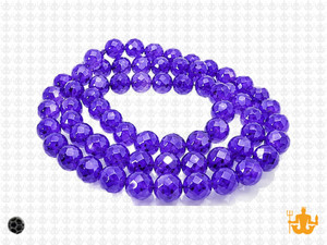 4mm Sapphire Glass Faceted Round About 100 Bead 15" [uc6a14]