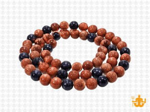 6mm Fusion Goldstone Round Beads 15.5" synthetic [6d26]
