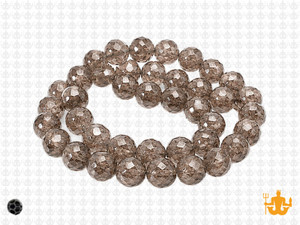 4x6mm Smoky Glass Faceted Rice about 15.5" [uc11a24]