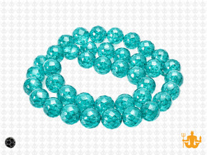 4x6mm Blue Zircon Glass Faceted Rice about 15.5" [uc11a27]