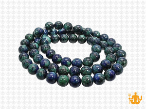 6mm Azurite Malachite Round Beads 15.5" natural dyed [6r66]