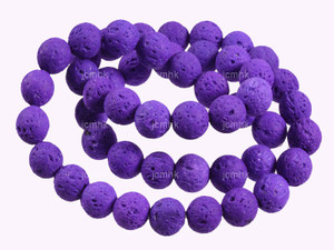 6mm Volcano Purple Lava Round Beads 15.5" dyed [6kp]