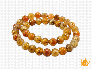 6mm Yellow Fire Agate Round Beads 15.5" natural [6f17y]