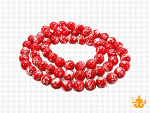 6mm Red Sea Sediment Round Beads 15.5" dyed [6r55r]