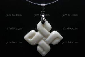 38X38mm Buffalo Bone Carved Designer Bead Pendant [z1429]
