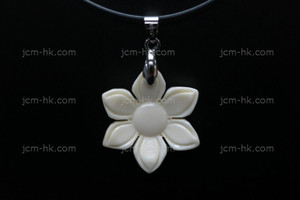 28X30mm Buffalo Bone Flower Designer Bead Pendant [z1449]
