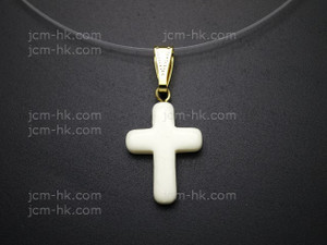 15X20mm Buffalo Bone Cross Designer Bead Pendant [z1696]