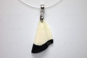 22X40mm Buffalo Horn & Buffalo Bone Designer Bead Pendant [z1558]