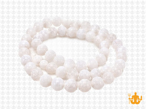 6mm White Spider Agate Round Beads 15.5" natural [6f31w]