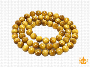 6mm Honey Tiger Eye Round Beads 15.5" dyed [6g3h]