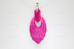 30x65mm Buffalo Bone Dangling Designer Bead Pendant, Natural Dyed [z1061]