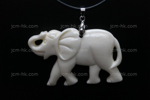 58X36mm Buffalo Bone Elephant Designer Bead Pendant [z1359]