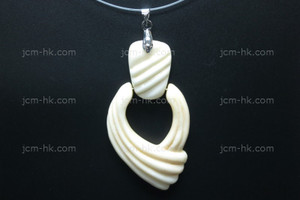 30X58mm Buffalo Bone Dangling Designer Bead Pendant [z1435]