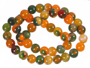 6mm Fusion Banded Agate Round Beads 15.5" dyed [6f28]
