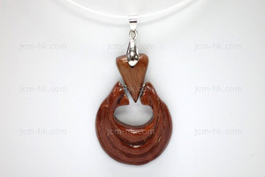 28X38mm Wood Dangling Designer Bead Pendant [z1531]