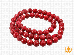 6mm Red Sesame Agate Round Beads 15.5" dyed [6g4r]