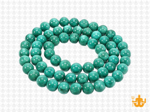 6mm Turquoise Sesame Agate Round Beads 15.5" dyed [6g4t]