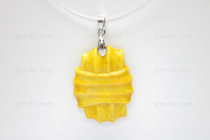 28x36mm Buffalo Bone Carved Designer Bead Pendant, Natural Dyed [z1033]