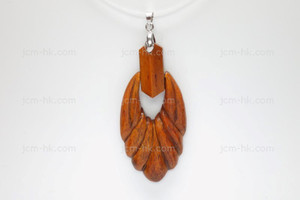 30x65mm Buffalo Bone Dangling Designer Bead Pendant, Natural Dyed [z1052]