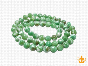 6mm Green Dot Agate Beads 15.5" dyed [6g5g]