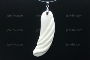 20x75mm Buffalo Bone Carved Designer Bead Pendant [z5041]