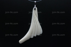 28x85mm Buffalo Bone Carved Designer Bead Pendant [z5050]