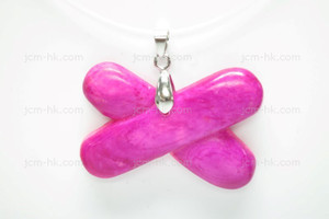 38x26mm Buffalo Bone Carved Designer Bead Pendant, Natural Dyed [z1011]