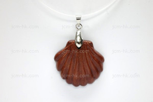 28X28mm Wood Carved Designer Bead Pendant [z1528]