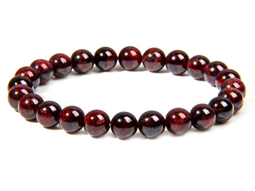 4mm Poppy Jasper Elastic Bracelet 7.5" natural [b1b22]