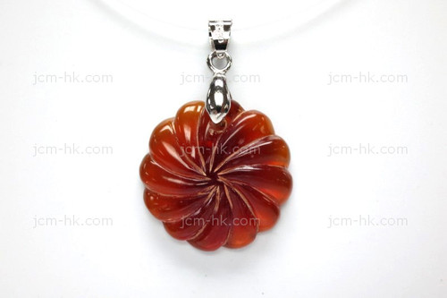 25X25mm Amber Horn Leaf Designer Bead Pendant [z1663]
